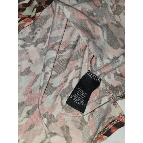 Zac & Rachel Mock Neck Knotted Top Women 2X Orange Multicolor - Picture 8 of 8